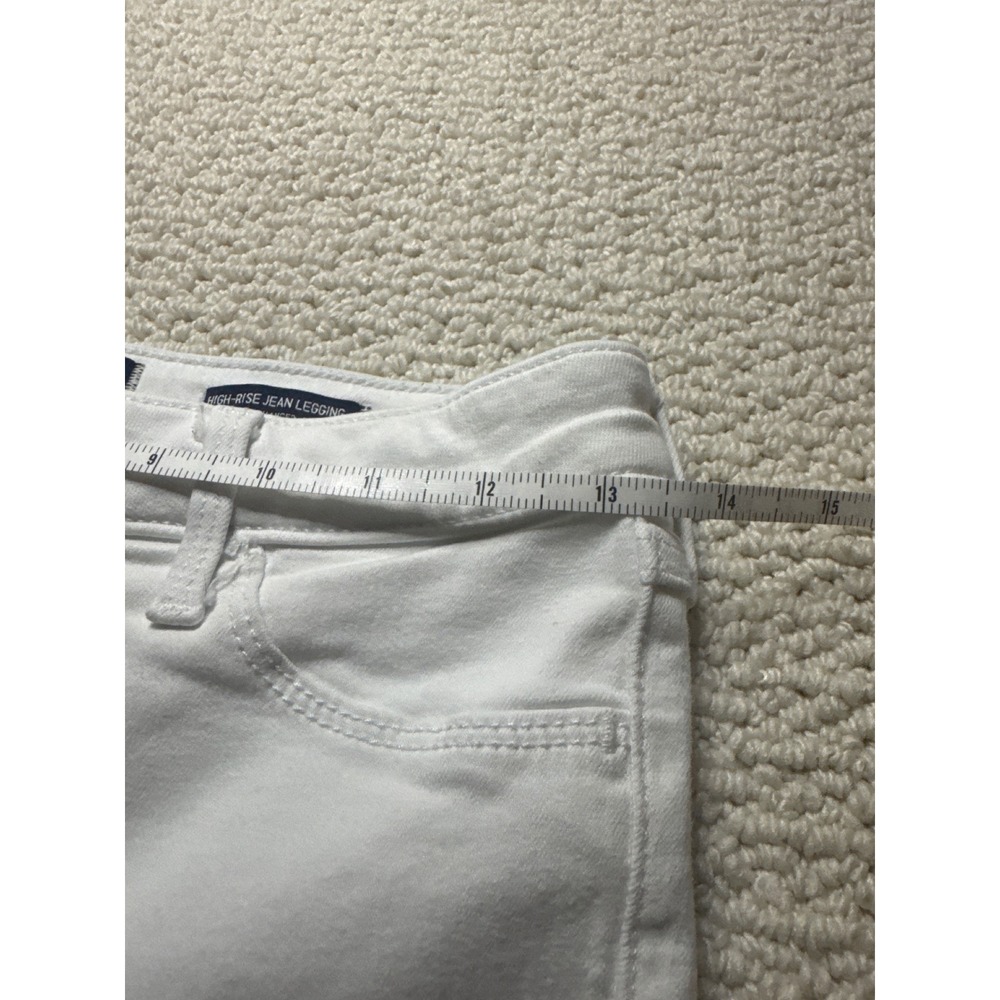 Hollister High-Rise Jean Legging White 7L W28 L30 Advanced Stretch Skinny Pant - Picture 7 of 9